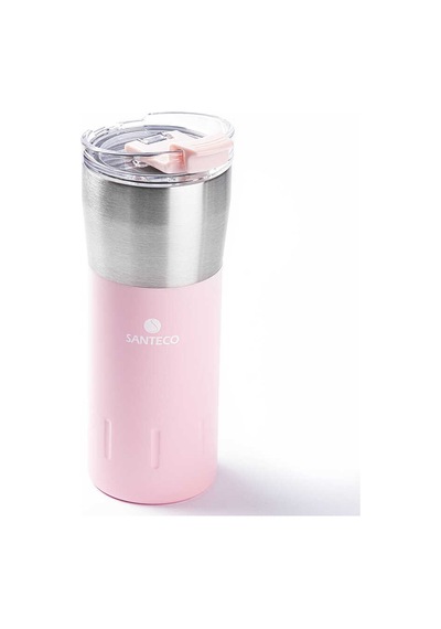 Pembe Çift Katmanlı Paslanmaz Çelik Termos Bardak 500ml