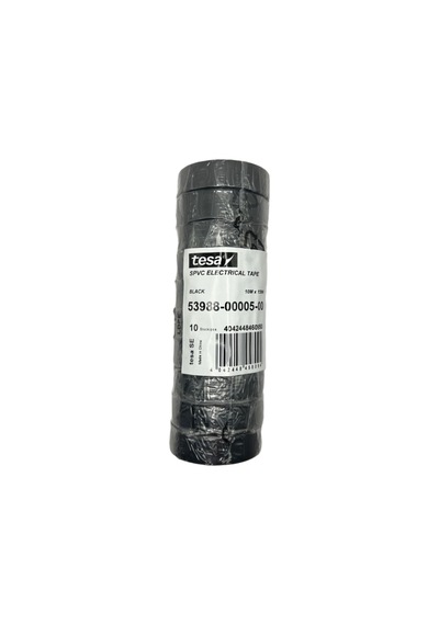 Tesa 53988 Siyah Pvc Elektrik Bandı-10'lu Avantaj Paketi