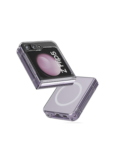 Teknomoda Samsung Galaxy Z Flip 5 Kılıf Magsafe Wireless Kablosuz Şarj Uyumlu Manyetik Şeffaf Kapak