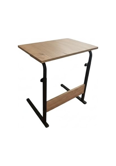 Sağlam Metal Gövdeli Laptop Sehpası 60x40 Cm Yükseklik Ayarlı, Stabil Ve Ergonomik Çalışma Masası Ceviz