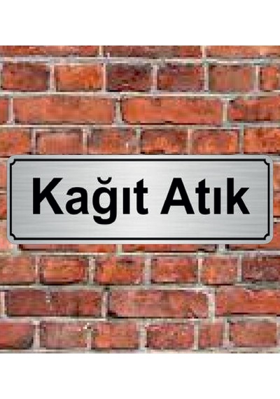 10X20 Cm Kağıt Atık Yazılı Metal Yönlendirme Levhası
