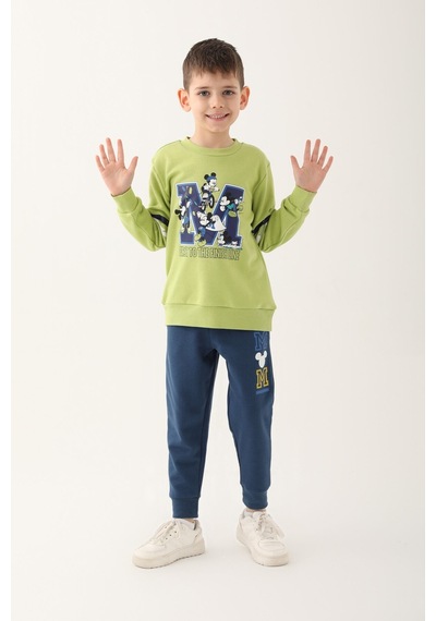 Mickey Mouse D4820-3 Çocuk  Fıstık Yeşili Eşofman Takımı