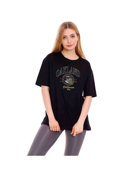 Kadın Oversize Oakland 1986 Baskılı Tshirt (534304914)