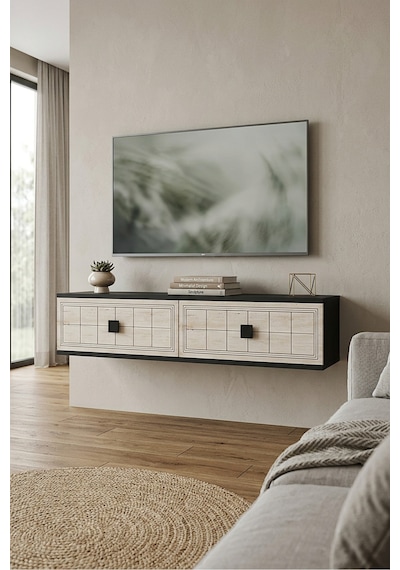 Tda1205db Yuka Duvara Montaj Tv Stand Safirmeşe-beyaz 120cm
