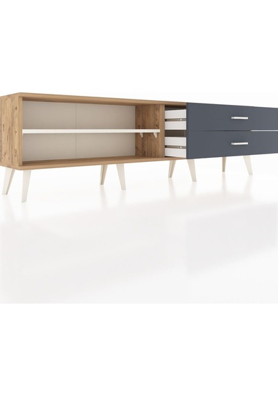 Arges Tv Ünitesi Tek Raflı 2 Çekmeceli 176x30x51 Çam-aytaşı/antrasit Aytası/antrasıt Arges Tv Ünitesi Tek Raflı 2 Çekmeceli 176x30x51 Çam-aytaşı/antrasit Aytası/antrasıt