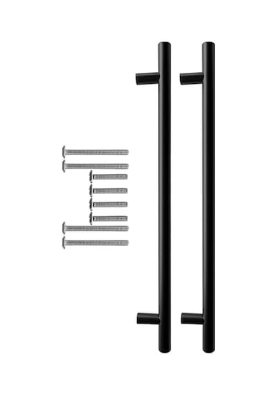 Mutfak Ve Banyo Dolabı Kapakları Ve Çekmeceler İçin Metal Kulp Paslanmaz Mobilya Dolap Kulbu 224mm Mat Siyah 2 Adet