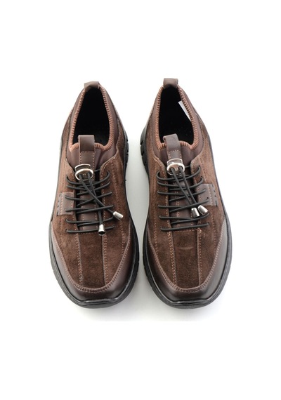 Bambi Kahve Süet Hakiki Deri Kadın Sneaker K01753000302