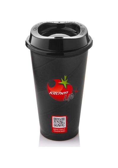 Motivasyon Akıtmaz Kapaklı Termos Mug Çay Kahve Bardağı 470 Ml Siyah Kırmızı Mavi