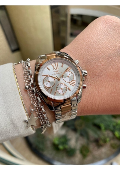 FERRO FL21259A-E 36 Mm Kadın Saati+ Bileklik