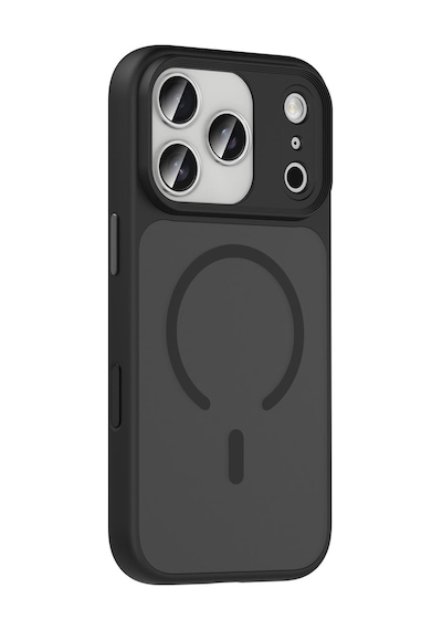Apple Uyumlu iPhone 17 Pro Magsafe Özellikli Sert Fall Telefon Kılıfı Siyah