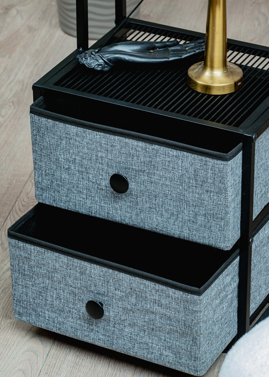 Dekoratif Siyah Metal Kitaplık 5 Raflı 2 Çekmeceli Komidin Çok Amaçlı Stand Organizer Siyah Dekoratif Siyah Metal Kitaplık 5 Raflı 2 Çekmeceli Komidin Çok Amaçlı Stand Organizer Siyah