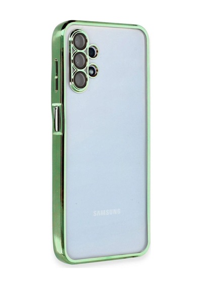 Tedar Samsung Galaxy Uyumlu A13 4g Kılıf Razer Lensli Silikon - Yeşil Najmaddin standart