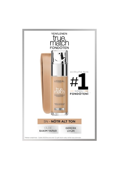 L'Oreal Paris True Match Bakım Yapan Fondöten 5N Sand