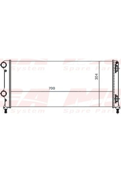 Su Radyatoru Mekanik Fiat : Doblo 1.3jtd 1.9jtd 701x323x42 - Mga-80800
