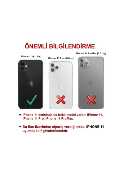 Apple Uyumlu iPhone 11 Kılıf El Tutamaçlı Kamera Korumalı A+ Kalite Silikon Kapak