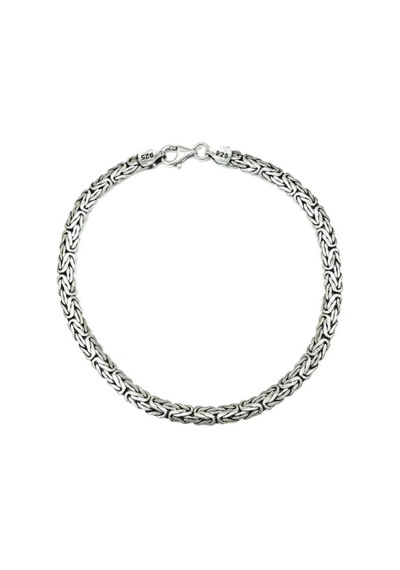 Omar Silver Omr361 Kral Bileklik Ezme Yassı Gümüş Bileklik 6,00 6,5 MM 20,67 G