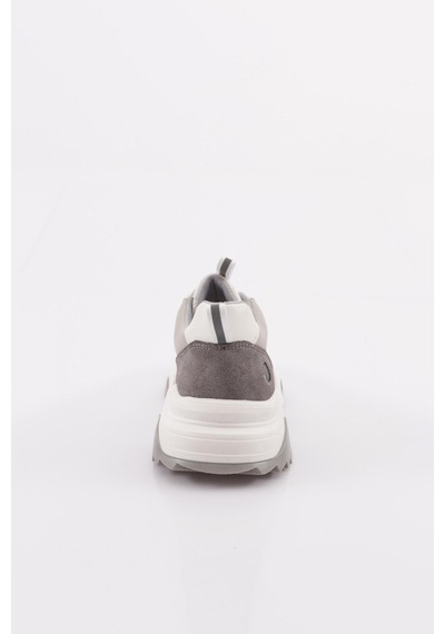 Dgn 65100-22y Kadin Bağcikli Kalin Taban Sneakers Ayakkabi 65100-2027-17061 Beyaz
