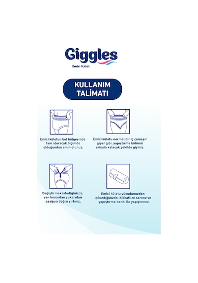 Giggles Yetişkin Emici Külot Hasta Bezi Medium 1 Paket 9 Adet M