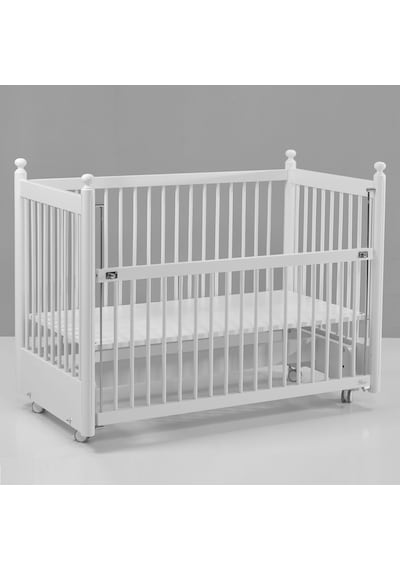 Meltem Kids Mondo Sallanır Ahşap Anne Yanı Beşik - 60x120 cm (beyaz) Beyaz