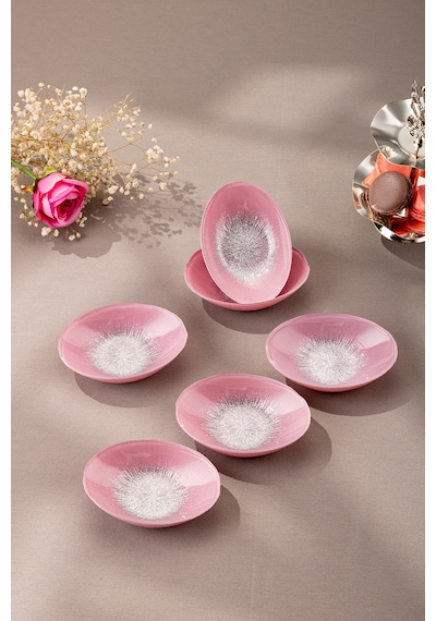 Emsan Pastel 6 Parça Cam Gondol 12 Cm Pembe Pembe