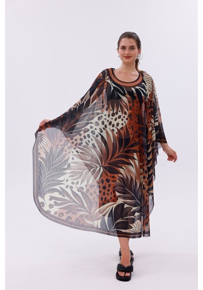 Tarzını Seç Kimono Pareo - Tesettür Pareo - Marmaris Model 240x135 Cm Çok Renkli