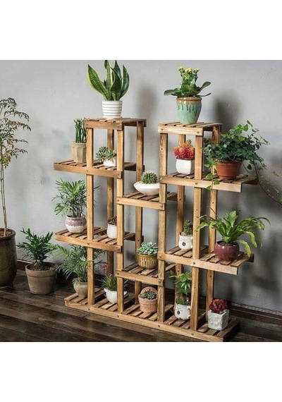 Antinkuntinci Ahşap Çiçeklik Kitaplık Saksılık Balkon Bahçe Standı (443027199)