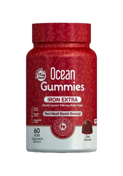 Orzax Ocean Gummies Iron Extra 17 Mg 60 Çiğnenebilir Jel