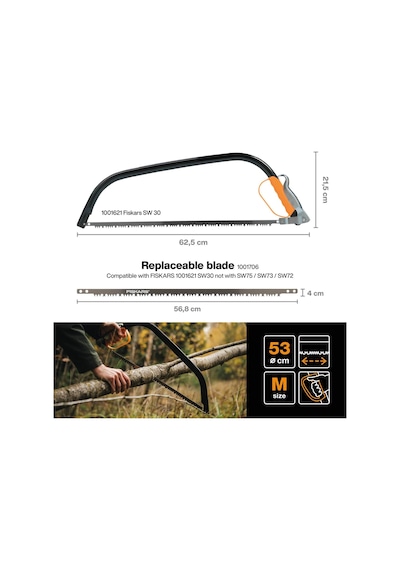 Fiskars 124800 El Testeresi 675 Mm Yeşil, Sabit Bıçak, Uzunluk: