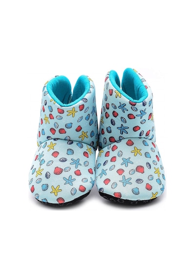 First Step Deniz Kabuklu Dijital Baskılı Ev Botu F-825 Mint Yeşili