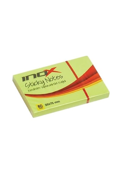 İnox Post-it 50x75 Fosforlu Yeşil 80 Yaprak 12'li Paket