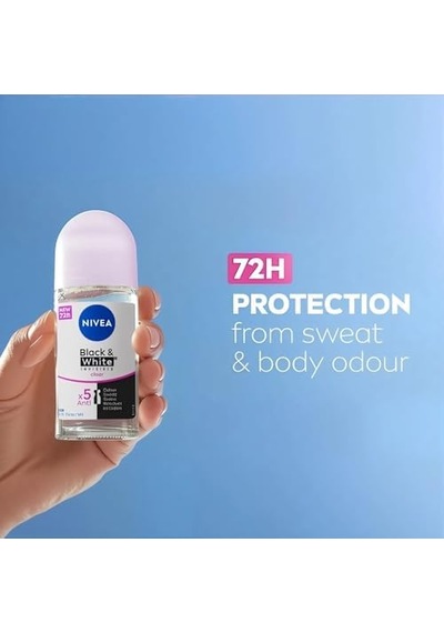 Deodorant Rool On & Invisible Black White Clear Kadin 50ml