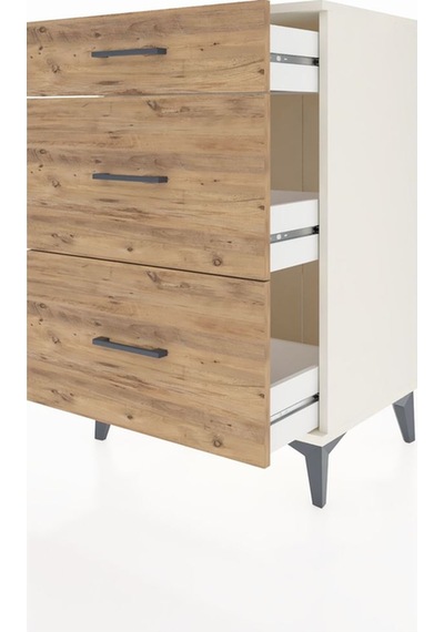 Hyperion Komodin 3 Çekmeceli 60x44x96 Aytaşı-çam Aytaşı