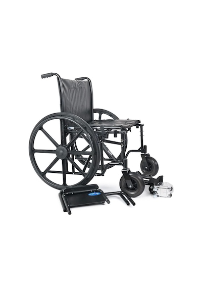 Tekerlekli Sandalye Xxl 60 Cm, Refakatçi Frenli, Çelik Gövde, 180kg Kapasiteli Dm-312