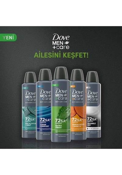 Men +care Advanced Erkek Deodorant 72 Saat Koruma Extra Fresh 150 ML X3