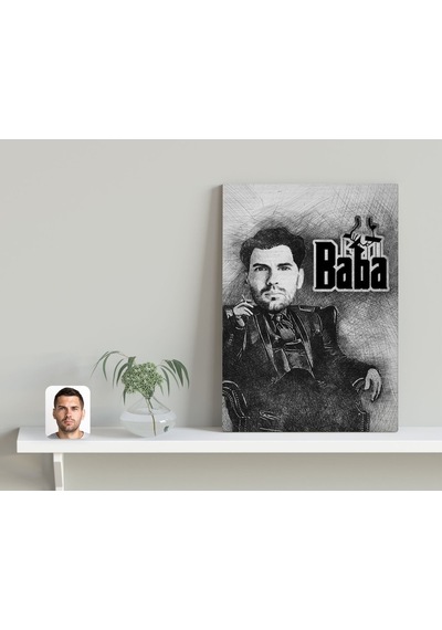 Kişiye Özel Godfather Baba Tasarımlı Kanvas Tablo 30X50Cm-22