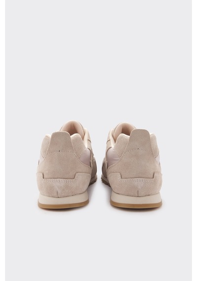 Derinet Bağcıklı Günlük Kadın Sneaker Bej Süet Bej Süet