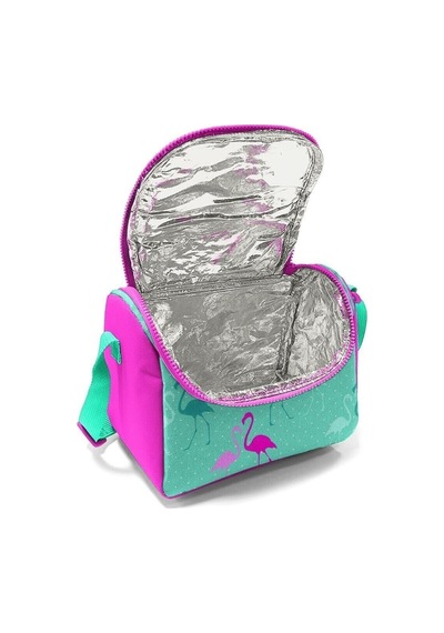 Kids Lacivert Civit Robot Desenli Çekçekli 3'lü Çanta Seti Set0123380 Su Yeşili Neon Pembe Çok Renkli