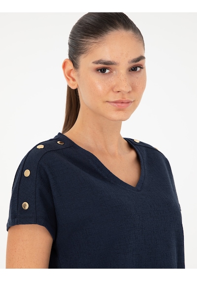 Pierre Cardin Kadın Lacivert Tişört 50283429-vr033 Lacivert