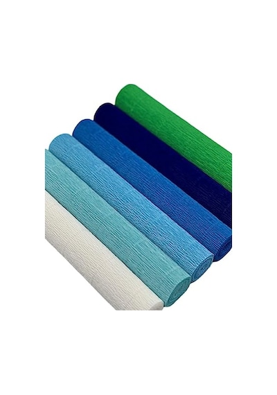 Roco Paper Co. İtalyan Krapon Kağıdı Set Blueberry 180 Gr - 25x125 Cm 6'li Paket -%260 Esneme Özelliği