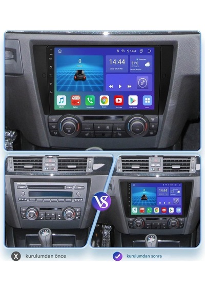 Otolas Bmw E90 Için 9 Inç Carplay Navigasyon - Başlangıç Paketi 1+16gb Gps Kamera - 2006 2007 2008 2009 2010 2011 2012 9"