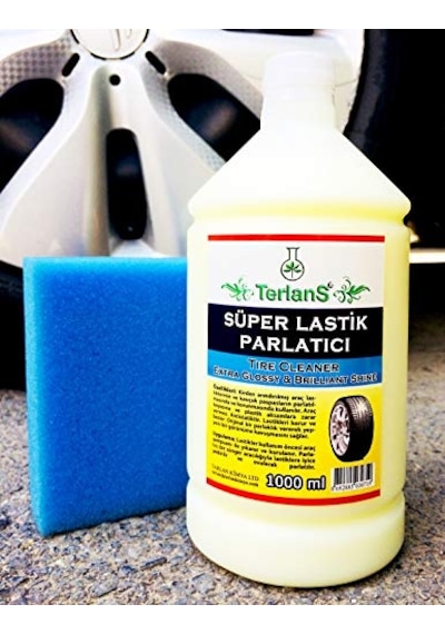 Terlans Lastik Parlatıcı 1 Litre & Uygulama Süngeri Tire Cleaner Extra Glossy