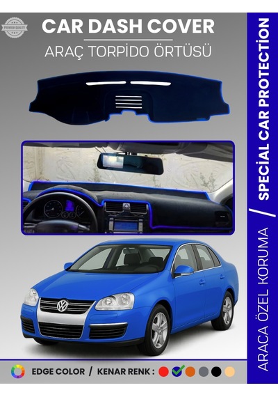 Volkswagen Jetta 2007-2011 Torpido Örtüsü Ön Göğüs Koruma Tam Uyum Çatlamayı Önler - 690 Stiloto