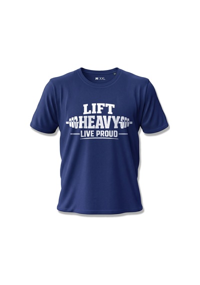North Whiskers Lift Heavy Live Proud Halter Baskılı Spor Lacivert Unisex %100 Pamuk T-shirt Lacivert - 875708643 Lacivert - 875708643 Lacivert