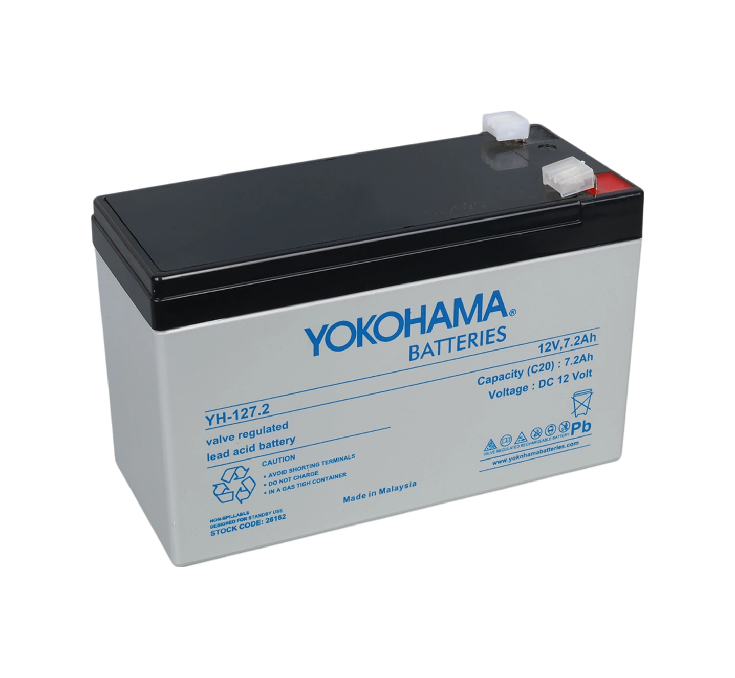 Powermaster Yokohama Yh-127.2 12 Volt - 7.2 Amper Ups'ler İçin Akü 150x65x90 Mm