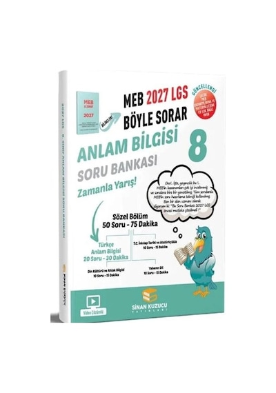 8.sınıf Anlam Bilgisi Soru Bankası 2027 Lgs Meb Böyle Sorar Sinan Kuzucu
