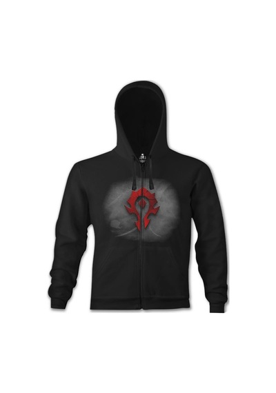 World Of Warcraft - Horde Logo Siyah Erkek Kapşonlu