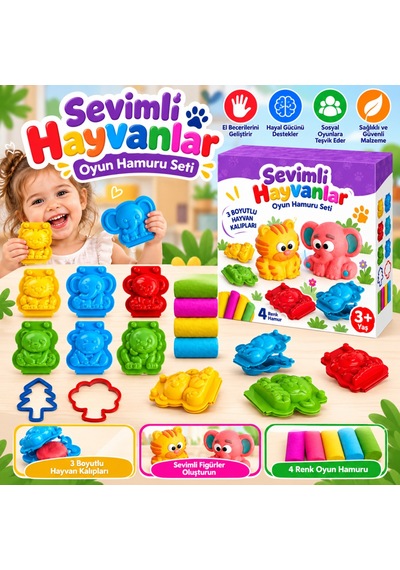 Northcity 03550 3d Hayvanlar Hamur Set 200gr Bx