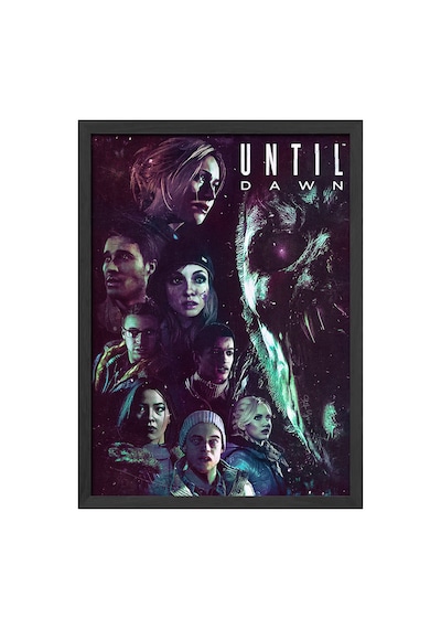 Until Dawn Siyah Ahşap Çerçeveli Poster, Dekoratif Oyun Duvar Tablosu