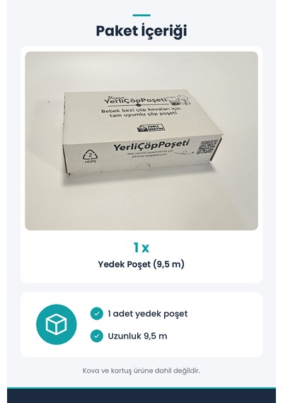 Twist İle Tam Uyumlu Yerli Malı Çöp Poşeti - Tekli