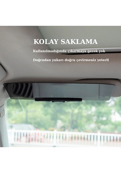 Araç İçi Güneş Siperliği Ön Cam Güneşliği Gece Gündüz Parlama Engelleyici Güneşlik Araç Gözlüğü Siyah